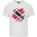 Torn Trinidad and Tobago Day Football Mens Cotton T-Shirt Tee Top White