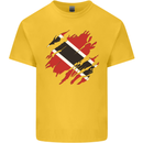 Torn Trinidad and Tobago Day Football Mens Cotton T-Shirt Tee Top Yellow