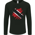 Torn Trinidad and Tobago Day Football Mens Long Sleeve T-Shirt Black