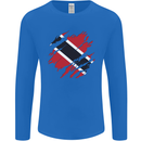 Torn Trinidad and Tobago Day Football Mens Long Sleeve T-Shirt Royal Blue