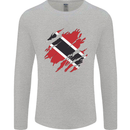 Torn Trinidad and Tobago Day Football Mens Long Sleeve T-Shirt Sports Grey