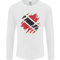 Torn Trinidad and Tobago Day Football Mens Long Sleeve T-Shirt White