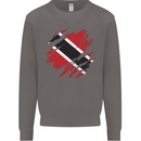 Torn Trinidad and Tobago Day Football Mens Sweatshirt Jumper Charcoal