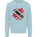 Torn Trinidad and Tobago Day Football Mens Sweatshirt Jumper Light Blue