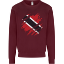 Torn Trinidad and Tobago Day Football Mens Sweatshirt Jumper Maroon
