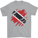Torn Trinidad and Tobago Day Football Mens T-Shirt 100% Cotton Sports Grey