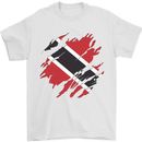 Torn Trinidad and Tobago Day Football Mens T-Shirt 100% Cotton White