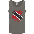 Torn Trinidad and Tobago Day Football Mens Vest Tank Top Charcoal