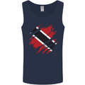 Torn Trinidad and Tobago Day Football Mens Vest Tank Top Navy Blue
