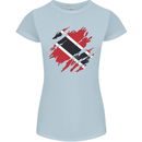 Torn Trinidad and Tobago Day Football Womens Petite Cut T-Shirt Light Blue