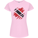 Torn Trinidad and Tobago Day Football Womens Petite Cut T-Shirt Light Pink