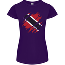 Torn Trinidad and Tobago Day Football Womens Petite Cut T-Shirt Purple