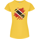 Torn Trinidad and Tobago Day Football Womens Petite Cut T-Shirt Yellow