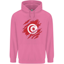 Torn Tunisia Flag Tunisian Day Football Childrens Kids Hoodie Azalea