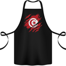 Torn Tunisia Flag Tunisian Day Football Cotton Apron 100% Organic Black