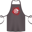 Torn Tunisia Flag Tunisian Day Football Cotton Apron 100% Organic Dark Grey