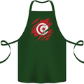 Torn Tunisia Flag Tunisian Day Football Cotton Apron 100% Organic Forest Green