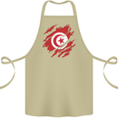 Torn Tunisia Flag Tunisian Day Football Cotton Apron 100% Organic Khaki
