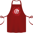 Torn Tunisia Flag Tunisian Day Football Cotton Apron 100% Organic Maroon