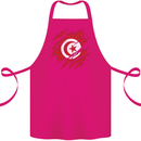 Torn Tunisia Flag Tunisian Day Football Cotton Apron 100% Organic Pink