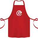 Torn Tunisia Flag Tunisian Day Football Cotton Apron 100% Organic Red