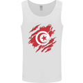 Torn Tunisia Flag Tunisian Day Football Mens Vest Tank Top White