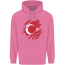 Torn Turkey Flag Turkish Day Football Childrens Kids Hoodie Azalea