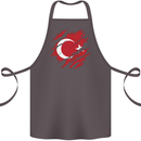 Torn Turkey Flag Turkish Day Football Cotton Apron 100% Organic Dark Grey