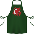Torn Turkey Flag Turkish Day Football Cotton Apron 100% Organic Forest Green
