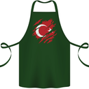 Torn Turkey Flag Turkish Day Football Cotton Apron 100% Organic Forest Green