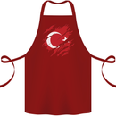 Torn Turkey Flag Turkish Day Football Cotton Apron 100% Organic Maroon