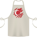 Torn Turkey Flag Turkish Day Football Cotton Apron 100% Organic Natural