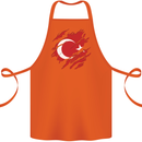 Torn Turkey Flag Turkish Day Football Cotton Apron 100% Organic Orange