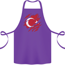 Torn Turkey Flag Turkish Day Football Cotton Apron 100% Organic Purple