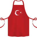 Torn Turkey Flag Turkish Day Football Cotton Apron 100% Organic Red
