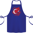 Torn Turkey Flag Turkish Day Football Cotton Apron 100% Organic Royal Blue