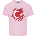 Torn Turkey Flag Turkish Day Football Mens Cotton T-Shirt Tee Top Light Pink