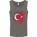 Torn Turkey Flag Turkish Day Football Mens Vest Tank Top Charcoal