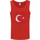 Torn Turkey Flag Turkish Day Football Mens Vest Tank Top Red