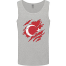 Torn Turkey Flag Turkish Day Football Mens Vest Tank Top Sports Grey