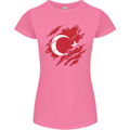 Torn Turkey Flag Turkish Day Football Womens Petite Cut T-Shirt Azalea