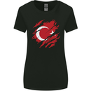 Torn Turkey Flag Turkish Day Football Womens Wider Cut T-Shirt Black