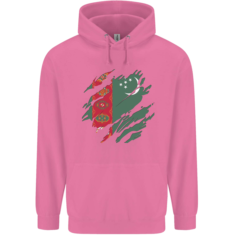 Torn Turkmenistan Flag The Turkmen Day Football Childrens Kids Hoodie Azalea