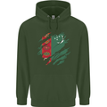 Torn Turkmenistan Flag The Turkmen Day Football Childrens Kids Hoodie Forest Green