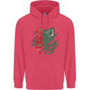 Torn Turkmenistan Flag The Turkmen Day Football Childrens Kids Hoodie Heliconia