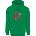 Torn Turkmenistan Flag The Turkmen Day Football Childrens Kids Hoodie Irish Green