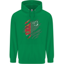 Torn Turkmenistan Flag The Turkmen Day Football Childrens Kids Hoodie Irish Green