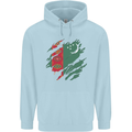Torn Turkmenistan Flag The Turkmen Day Football Childrens Kids Hoodie Light Blue