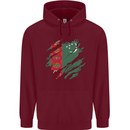 Torn Turkmenistan Flag The Turkmen Day Football Childrens Kids Hoodie Maroon