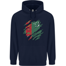 Torn Turkmenistan Flag The Turkmen Day Football Childrens Kids Hoodie Navy Blue